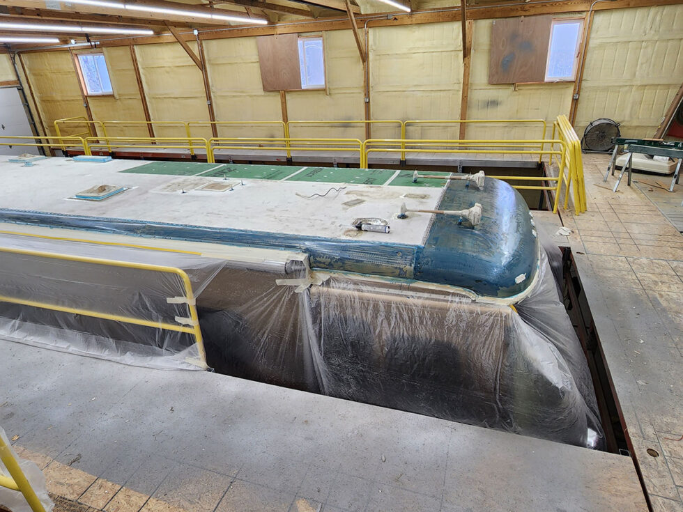 class a rv roof repair on newmar motorhome