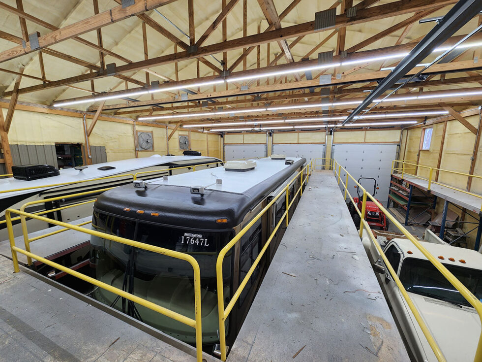 class a rv roof repair on newmar motorhome