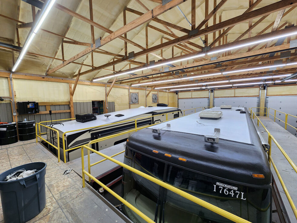 class a rv roof repair on newmar motorhome