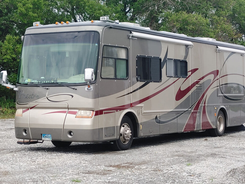 class a rv after having roof repaired