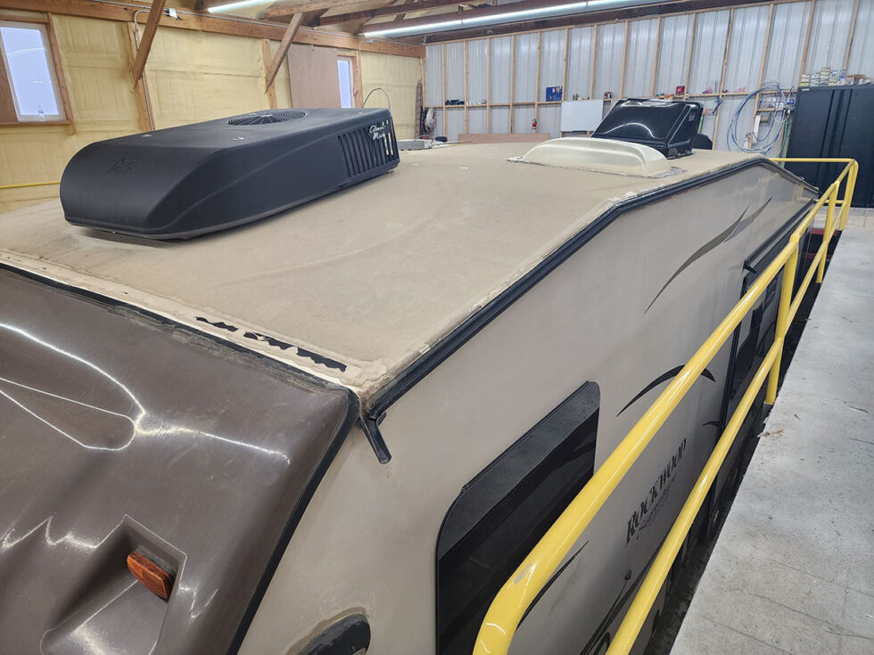 rv roof repair on fifth wheel