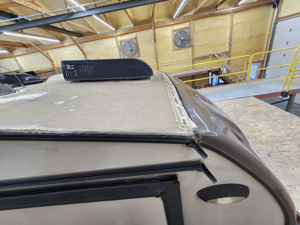 rv roof repair on fifth wheel