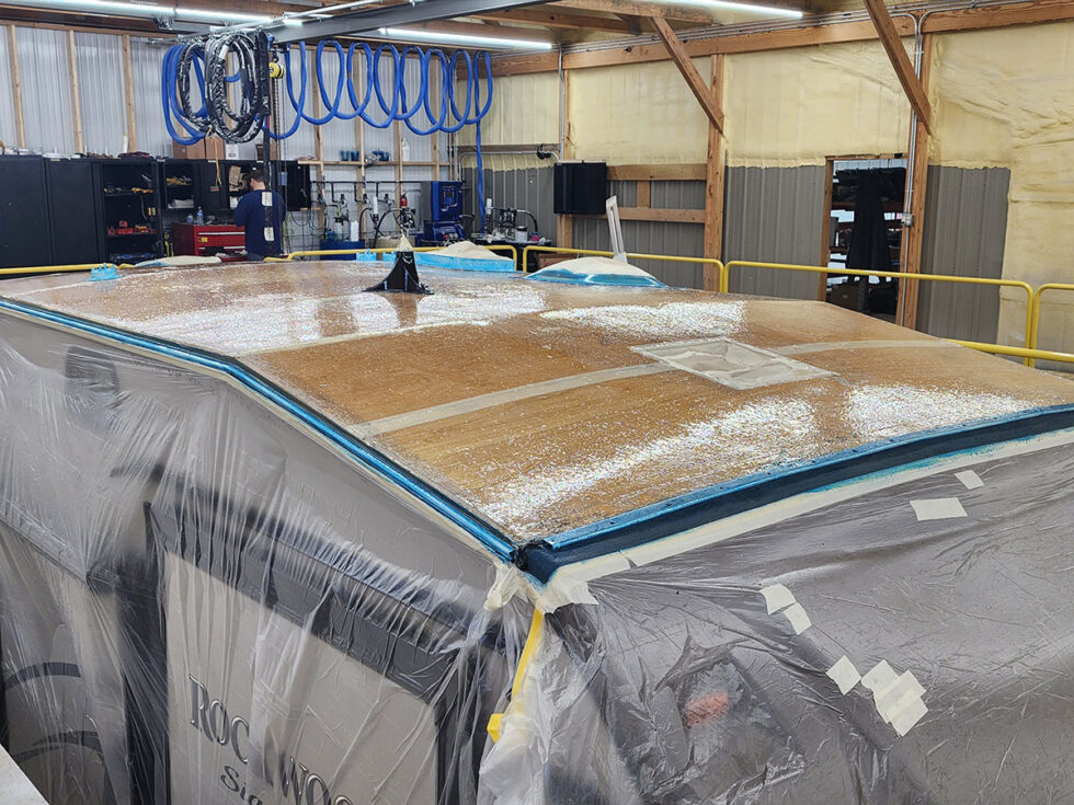 rv roof repair on fifth wheel