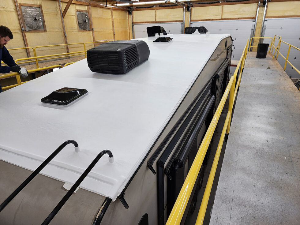 rv roof repair on fifth wheel