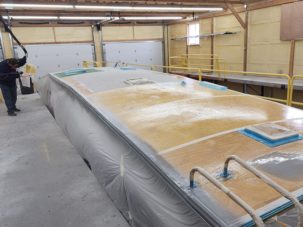 jayco fifth wheel having roof repair done in Nebraska