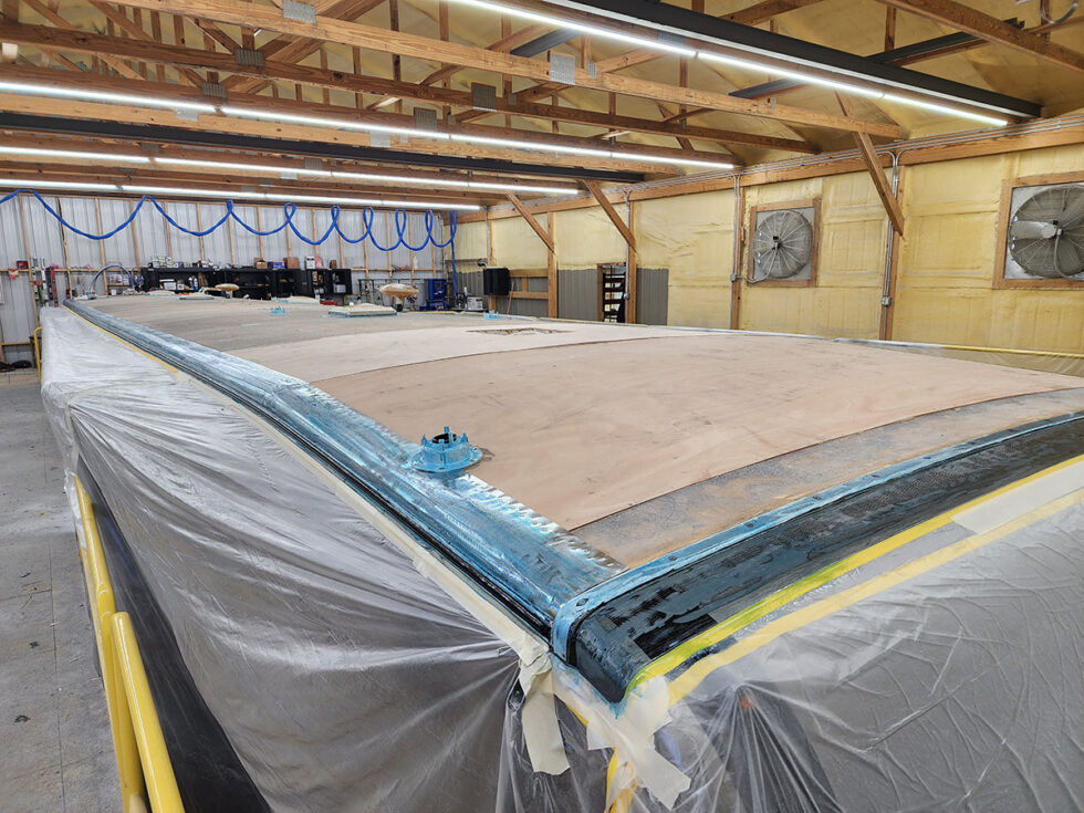 fifth wheel having roof repair