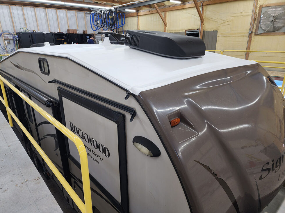 rv roof repair on fifth wheel