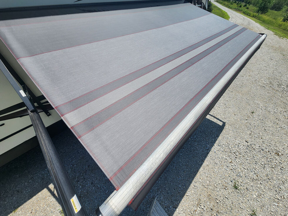 Awning repair on fifth wheel rv