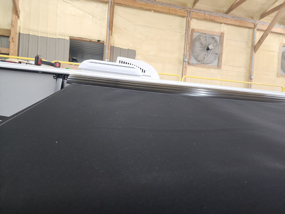 travel trailer roof being fixed