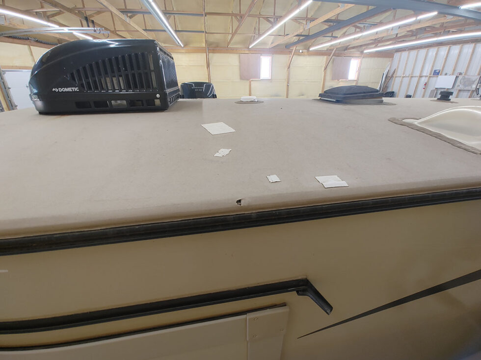 rv roof before repair