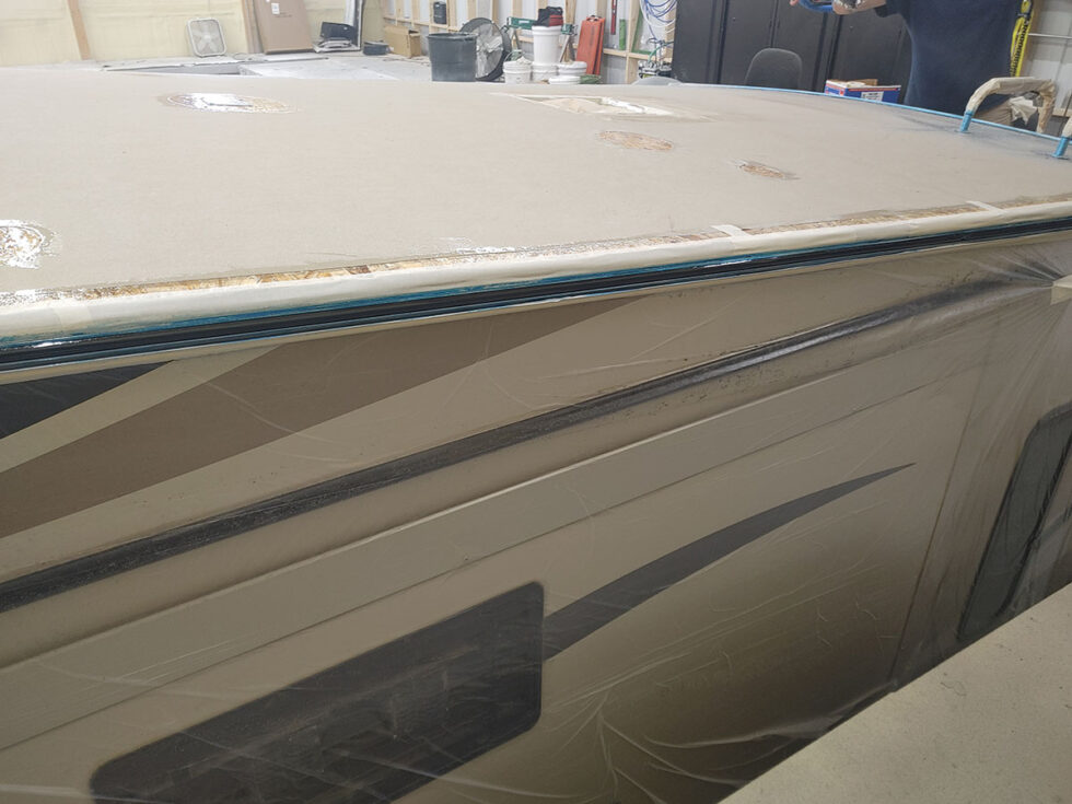 rv roof before repair
