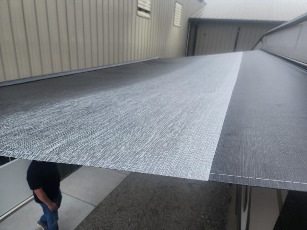 rv awning after repair