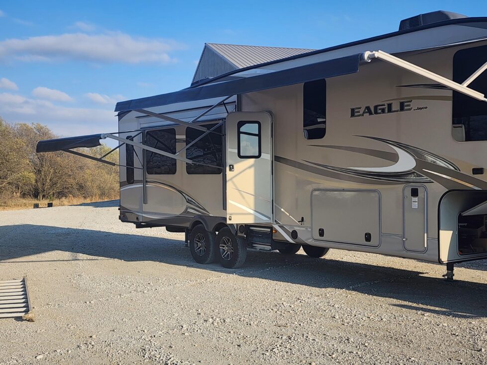 rv awning after repair