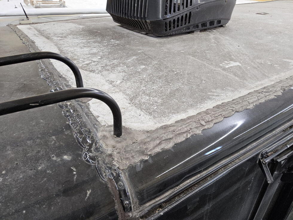 Fifth Wheel having roof repaired at Midwest RV Roof