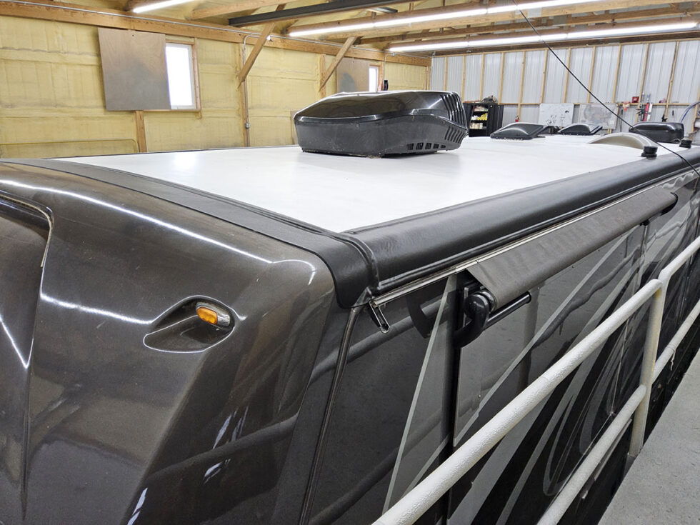 Fifth Wheel having roof repaired at Midwest RV Roof