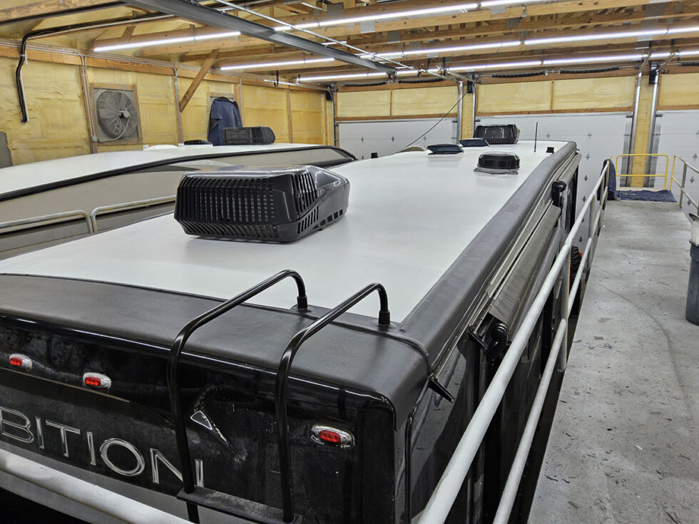 Fifth Wheel having roof repaired at Midwest RV Roof
