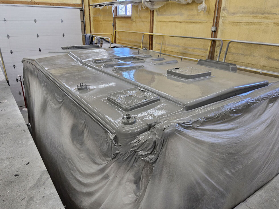 truck camper having FlexArmor applied