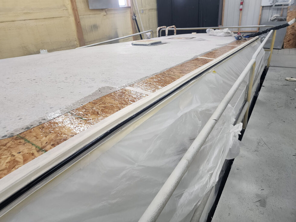 rv roof being repaired