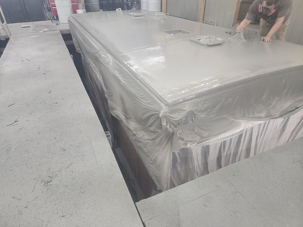 rv roof being prepped for FlexArmor