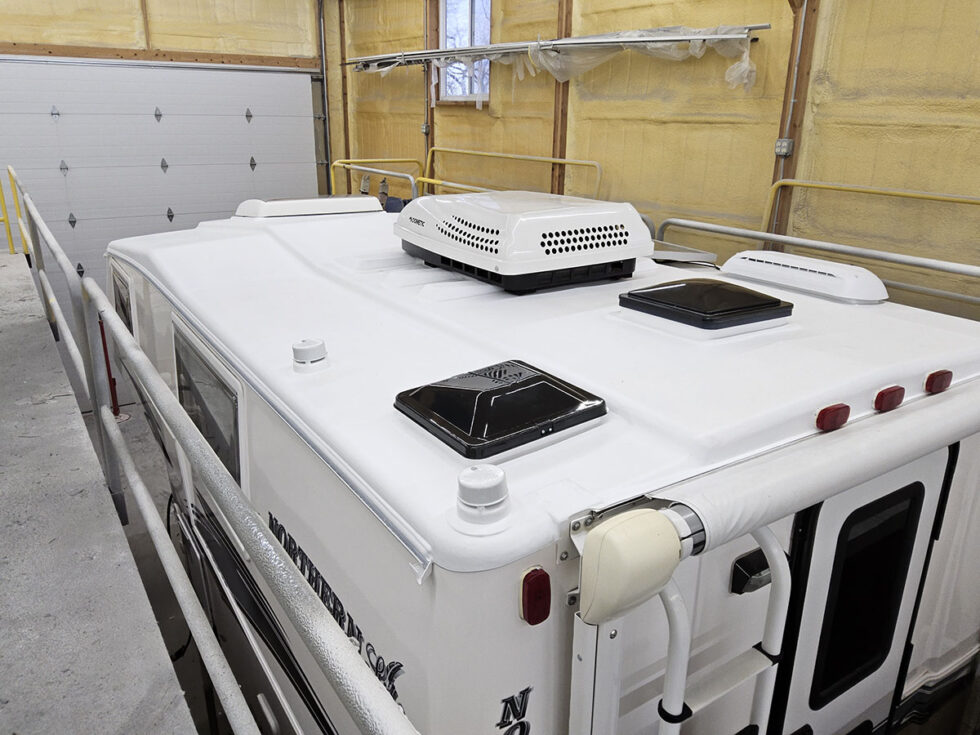truck camper with new roof