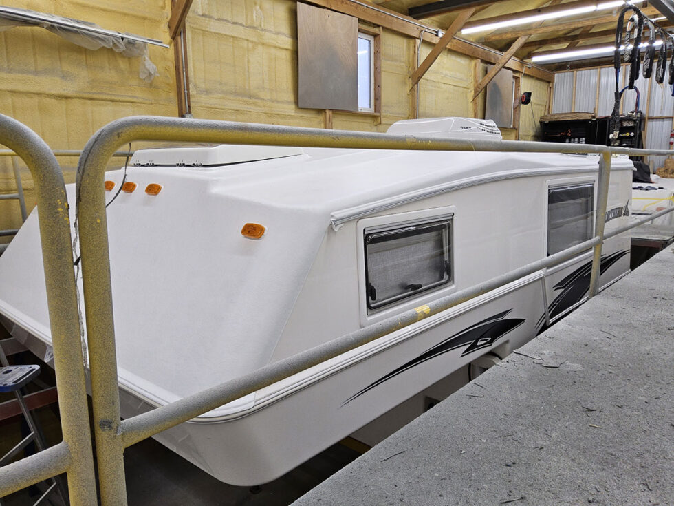 truck camper with new roof