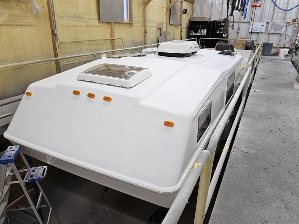 truck camper with new roof