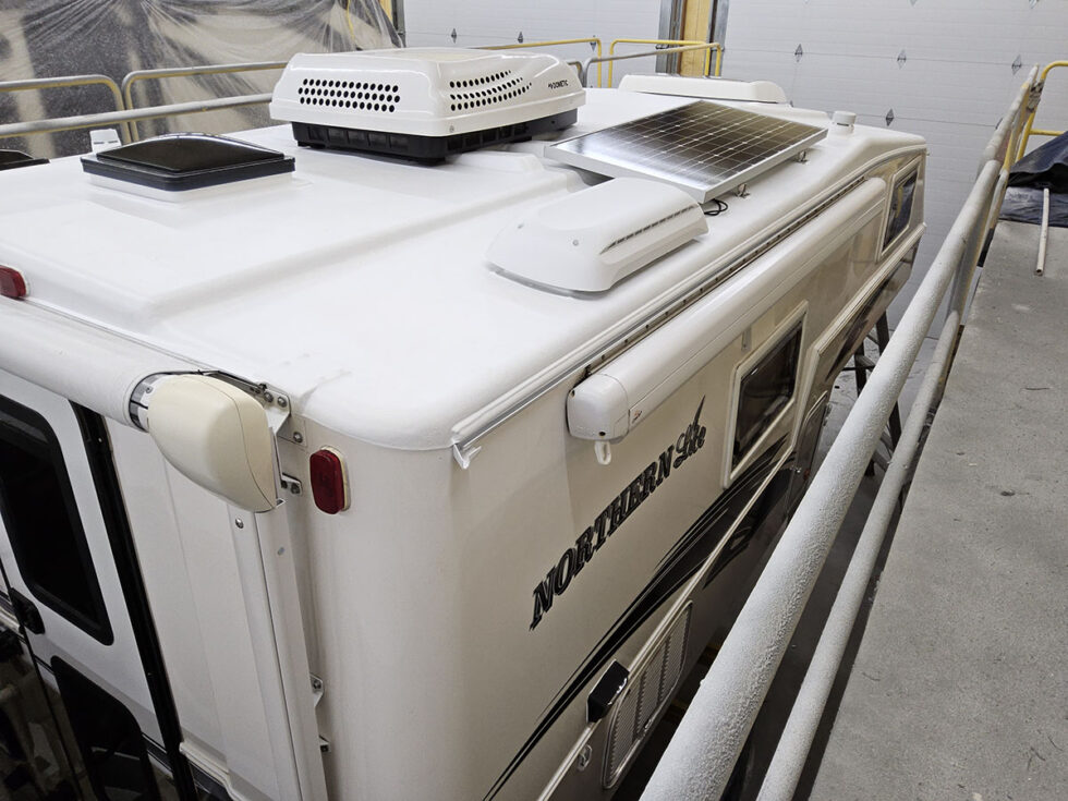 truck camper with new roof