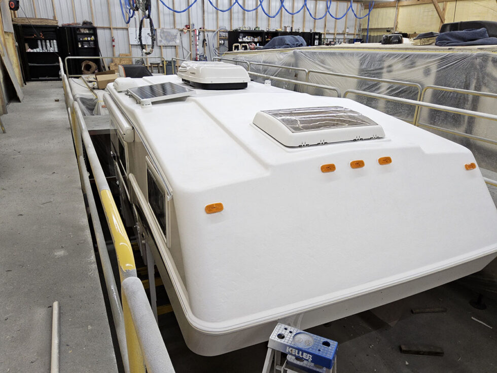 truck camper with new roof