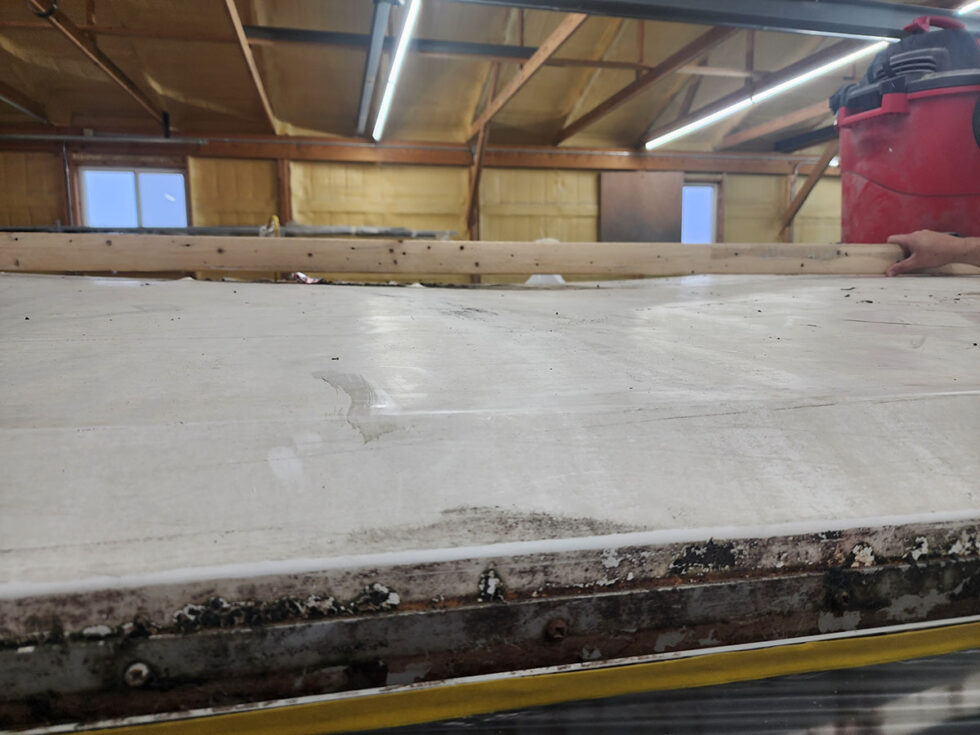 RV in shop for a new roof