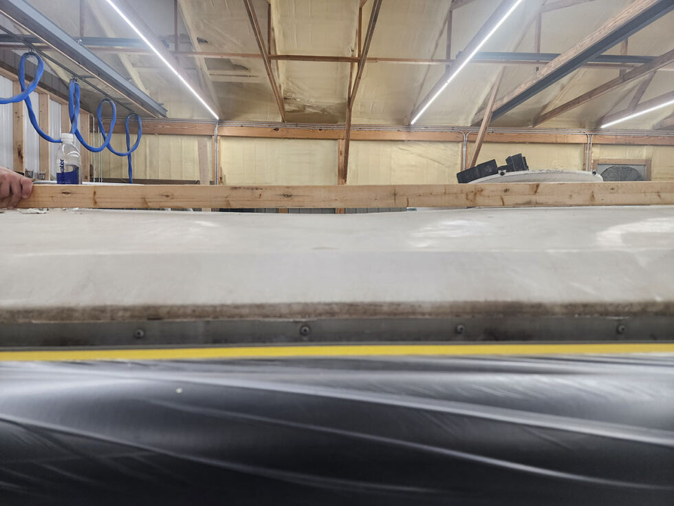 RV in shop for a new roof