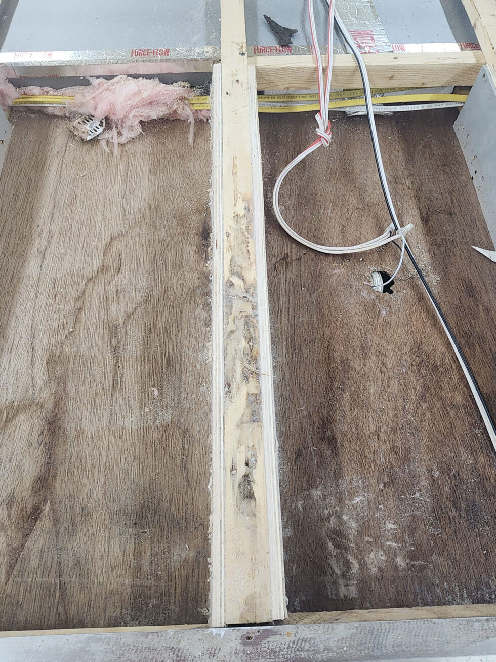 damaged RV in shop for a new roof